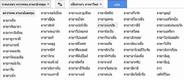 แปลภาษาอังกฤษไทย แปลภาษาทั่วโลกของ Google
