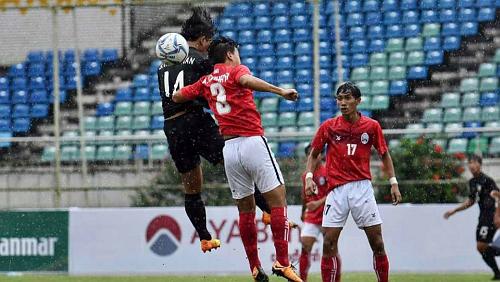 จังหวะการทำประตูของไทย ผลฟุตบอลชิงแชมป์อาเซียน U18 ทีมชาติไทย 1- 0 กัมพูชา