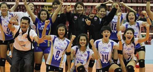 ภาพ นักวอลเลย์บอลหญิงทีมชาติไทย ชุด U23 พร้อมสู้ รายการ วอลเลย์บอล VTV Cup 2015 เวียดนาม